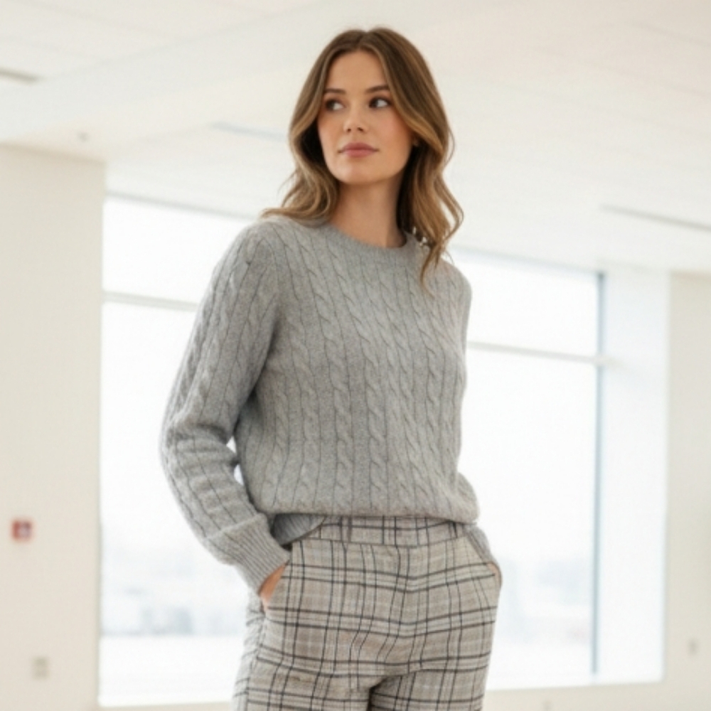 Goodthreads Classic Cable Knit Cotton Sweater